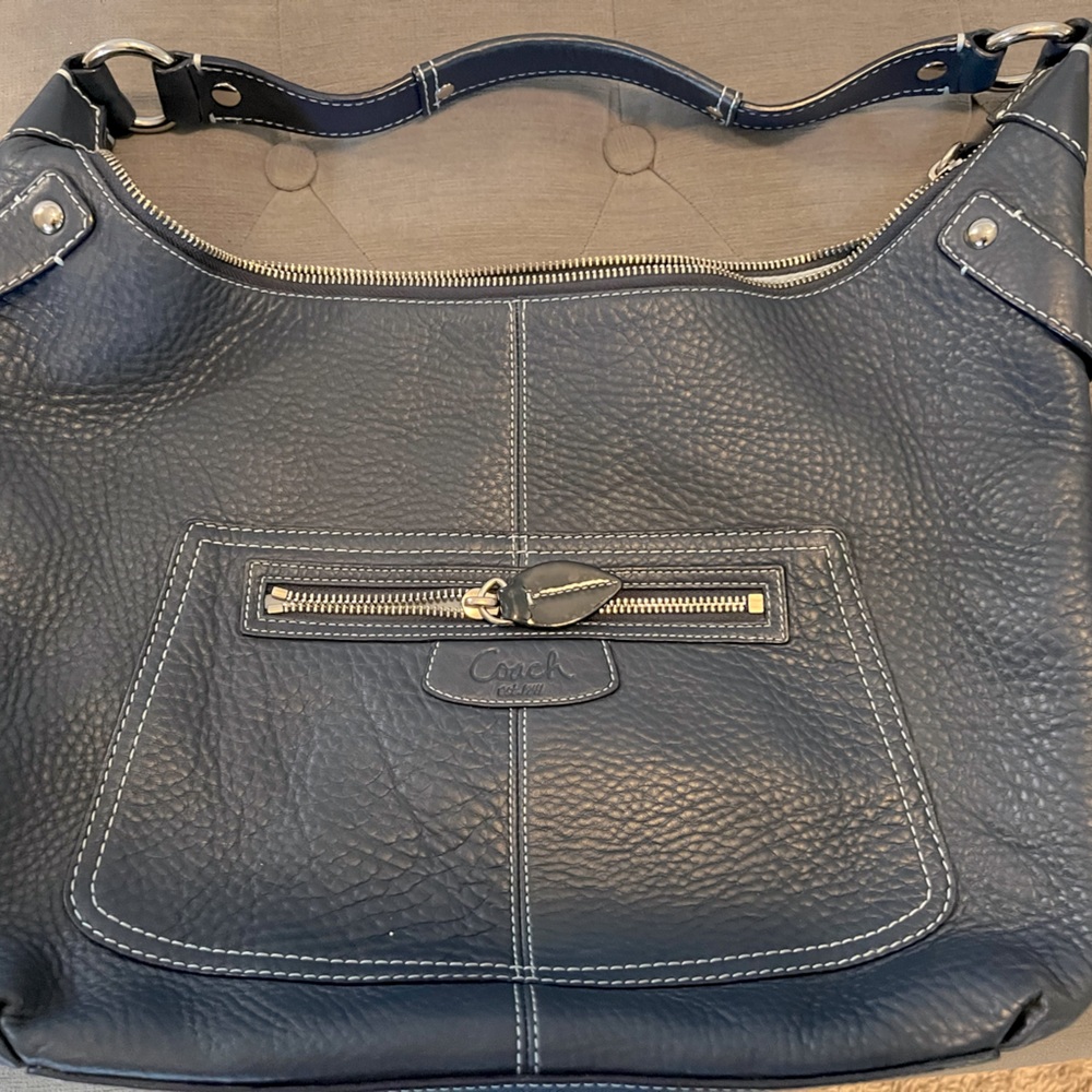 Coach pebble leather over the shoulder purse. EUC- carried once.